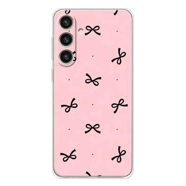 Чехол с рисунком «Черные бантики» для Samsung Galaxy S25 Plus Чехол с рисунком «Черные бантики» для Samsung Galaxy S25 Plus