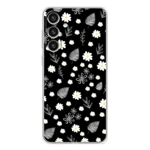 Чохли з тематикою "КВІТИ" на Samsung Galaxy S25 Plus (цвітіння на чорному)