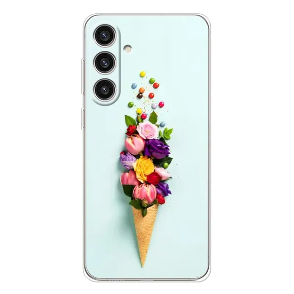 Чехол с рисунком «Цветок-мороженное» для Samsung Galaxy S25 Plus Чехол с рисунком «Цветок-мороженное» для Samsung Galaxy S25 Plus
