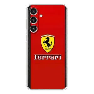 Силіконовий бампер з картинкою машини на Samsung Galaxy S25 Plus (Ferrari Logo)