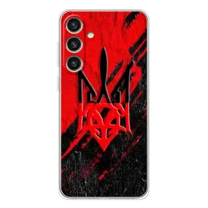 Чехлы УПА (Красно-Чёрный) на Samsung Galaxy S25 Plus (Герб в цвете УПА)