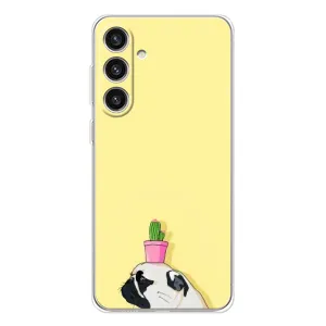 Бампер для Samsung Galaxy S25 Plus с картинкой "Песики" (Кактус на голове)