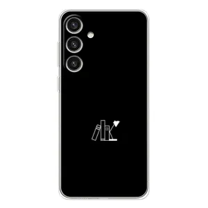 Чохол з картинками на чорному фоні для Samsung Galaxy S25 Plus (Книжки)