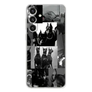 Чехол ДОБЕРМАН для Samsung Galaxy S25 Plus (Коллаж Доберман)
