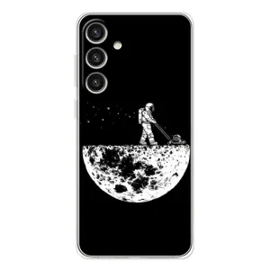 Силиконовый Чехол с принтом "Космонавты" на Samsung Galaxy S25 Plus (Космонавт)