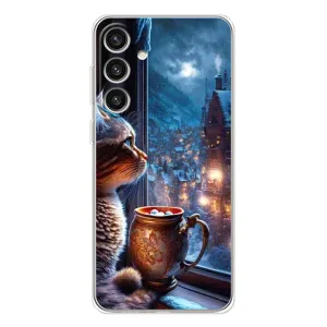 Чехлы на Новый Год Samsung Galaxy S25 Plus (Кот новогодний)