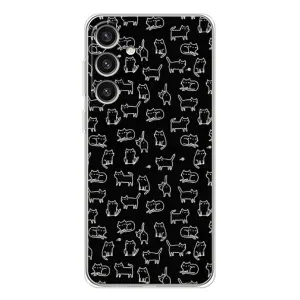 Чехол на тематику: Коты для Samsung Galaxy S25 Plus (Котики на черном)