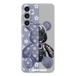 Силиконовый чехол для Samsung Galaxy S25 Plus (Медведь Louis Vuitton)