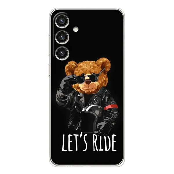 Чехол с рисунком «Модный Мишка» для Samsung Galaxy S25 Plus