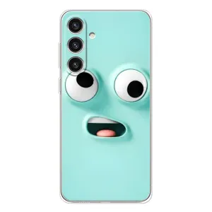 Силиконовые Чехлы (смешные стикеры) для Samsung Galaxy S25 Plus (Забавное мятное лицо)