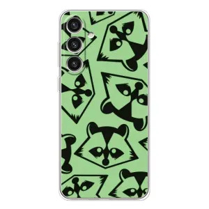 Силиконовый Чехол с Енотами на Samsung Galaxy S25 Plus (Мордочки Енота)