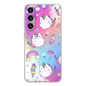 Чехол Unicorn на Samsung Galaxy S25 Plus (Радуга и Единорог)