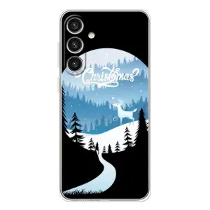 Силиконовый бампер на рождество для Samsung Galaxy S25 Plus (Рождественский Олень)