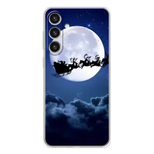 Чехол Санта Клаус для Samsung Galaxy S25 Plus (Санта - луна)