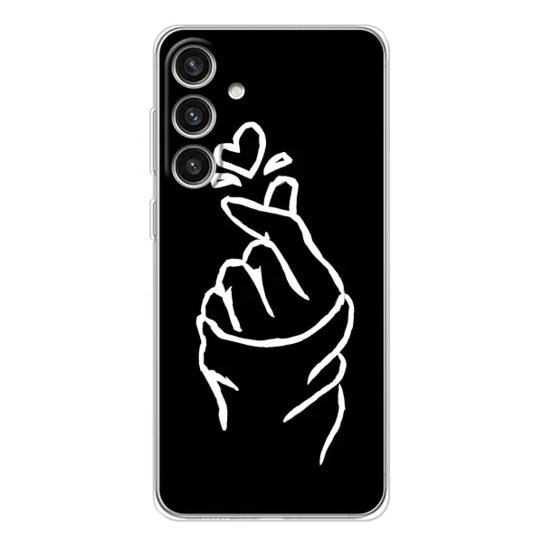 Чехол с рисунком «Сердце на черном» для Samsung Galaxy S25 Plus Чехол с рисунком «Сердце на черном» для Samsung Galaxy S25 Plus