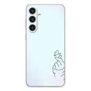 Чехлы (Знак сердечка) на Samsung Galaxy S25 Plus (Сердце на голубом)