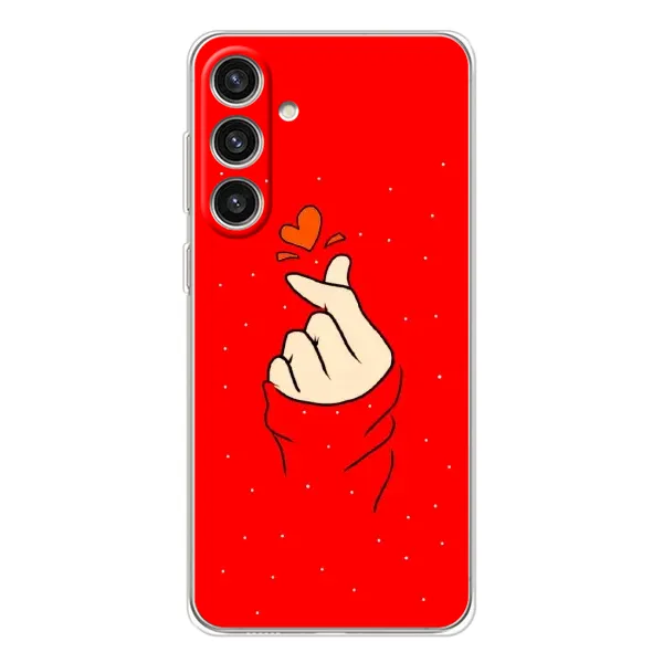 Чехол с рисунком «Сердце на красном» для Samsung Galaxy S25 Plus Чехол с рисунком «Сердце на красном» для Samsung Galaxy S25 Plus