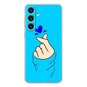 Чехлы (Знак сердечка) на Samsung Galaxy S25 Plus (Сердце на синем)