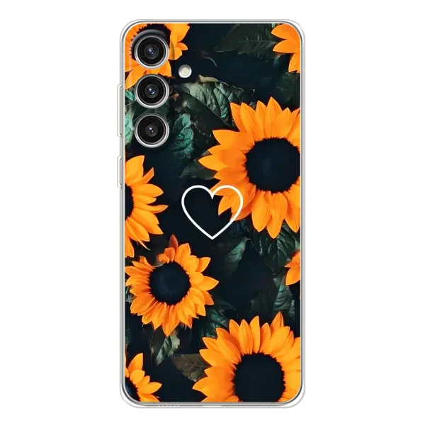 Чехол с рисунком «Сердечко в подсолнухах» для Samsung Galaxy S25 Plus Чехол с рисунком «Сердечко в подсолнухах» для Samsung Galaxy S25 Plus