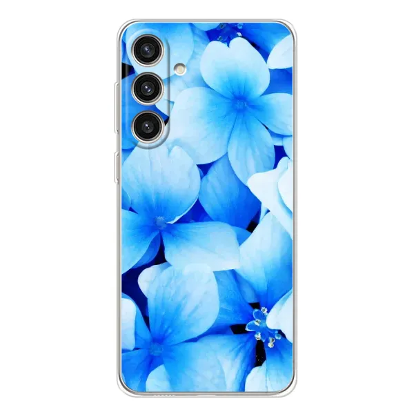 Чехол с рисунком «Синие цветы» для Samsung Galaxy S25 Plus Чехол с рисунком «Синие цветы» для Samsung Galaxy S25 Plus