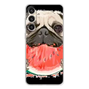 Чехол (ТПУ) Милые собачки для Samsung Galaxy S25 Plus (Смешной Мопс)