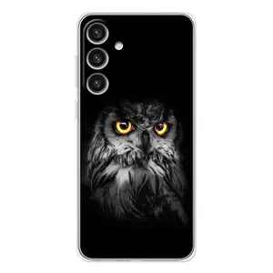 Чехлы с принтом СОВЫ для Samsung Galaxy S25 Plus (Сова на чёрном)