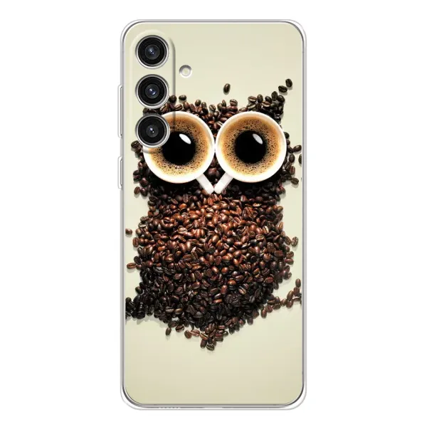 Чехол с рисунком «Сова с зерен кофе» для Samsung Galaxy S25 Plus Чехол с рисунком «Сова с зерен кофе» для Samsung Galaxy S25 Plus