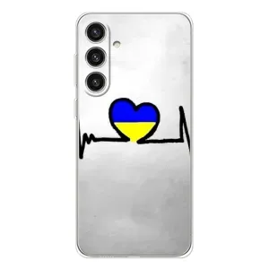 Силиконовый Чехол на Samsung Galaxy S25 Plus (Я-Украина) (Украинская кардиограмма)