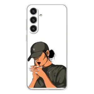 Силиконовый Чехол на Samsung Galaxy S25 Plus с картинкой Стильных Девушек (В зеленом)