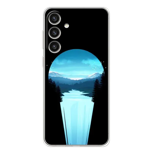 Чехол с рисунком «Синий Водопад» для Samsung Galaxy S25 Plus Чехол с рисунком «Синий Водопад» для Samsung Galaxy S25 Plus