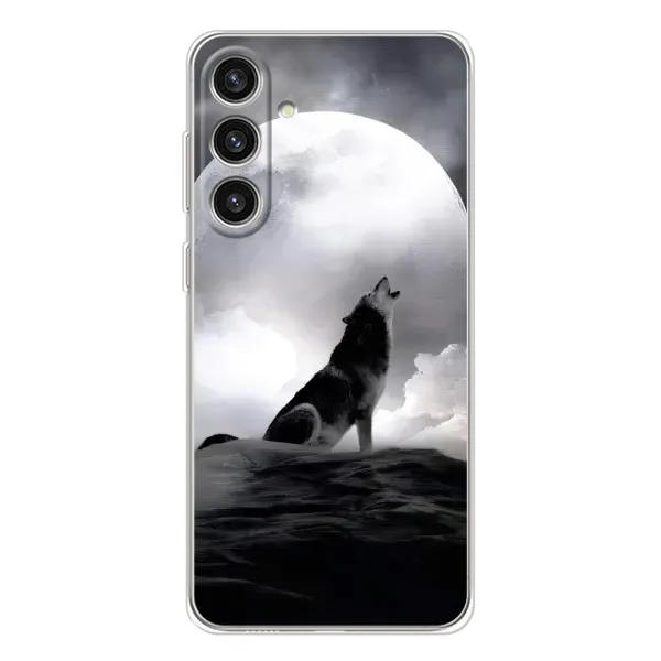 Чехол с рисунком «Волк и луна» для Samsung Galaxy S25 Plus Чехол с рисунком «Волк и луна» для Samsung Galaxy S25 Plus