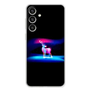 Силиконовый бампер с картинкой животных для Samsung Galaxy S25 Plus (Яркий олень)