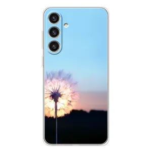 Силіконовий Чохол з кульбабками на Samsung Galaxy S25 Plus (Захід з кульбабкою)