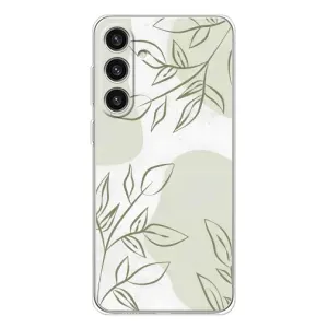 Чохол квітковий дизайн для Samsung Galaxy S25 Plus (Зелений дизайн)