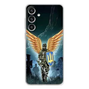Патриотический Чехол для Samsung Galaxy S25 Plus (ЗСУ з крильями)