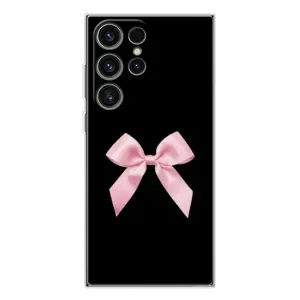 Чехол банты для Samsung Galaxy S25 Ultra (Бант на черном)