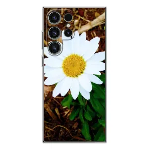 Чехол с ромашками на Samsung Galaxy S25 Ultra (Белая ромашка)