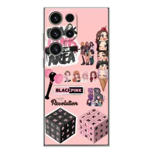Чехлы с картинкой для Samsung Galaxy S25 Ultra (BLACK PINK коллаж)