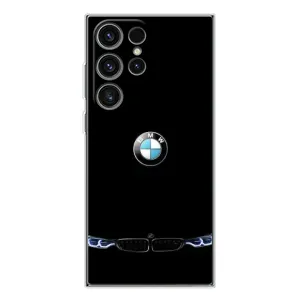 Силиконовый бампер с картинкой машины на Samsung Galaxy S25 Ultra (Черный BMW)