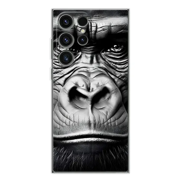 Чехол с рисунком «Черная обезьяна» для Samsung Galaxy S25 Ultra Чехол с рисунком «Черная обезьяна» для Samsung Galaxy S25 Ultra