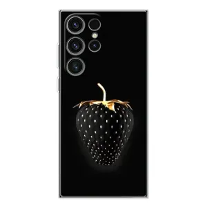 Чехол с изображением вкусной еды для Samsung Galaxy S25 Ultra (Чёрная клубника)