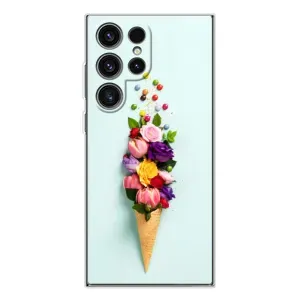 Чехлы с тематикой "ЦВЕТЫ" на Samsung Galaxy S25 Ultra (Цветок-мороженное)