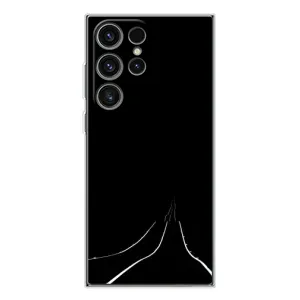 Чехол с картинками на черном фоне для Samsung Galaxy S25 Ultra (Дорога)