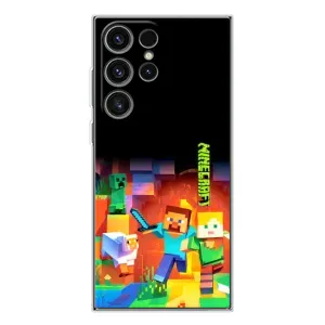 Чехлы для Samsung Galaxy S25 Ultra (Персонажи Майн Крафт) (Герой Майнкрафт)