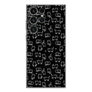 Чохол на тематику: Коти для Samsung Galaxy S25 Ultra (Котики на чорному)