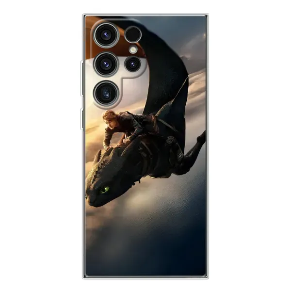 Чехол с рисунком «Полет Беззубика» для Samsung Galaxy S25 Ultra Чехол с рисунком «Полет Беззубика» для Samsung Galaxy S25 Ultra