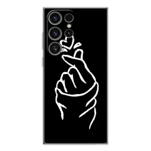 Чехлы (Знак сердечка) на Samsung Galaxy S25 Ultra (Сердце на черном)