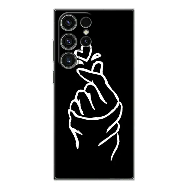 Чехол с рисунком «Сердце на черном» для Samsung Galaxy S25 Ultra Чехол с рисунком «Сердце на черном» для Samsung Galaxy S25 Ultra