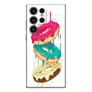 Чехол с изображением вкусной еды для Samsung Galaxy S25 Ultra (Сочные пончики)