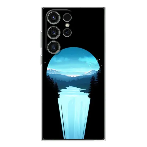 Чехол с рисунком «Синий Водопад» для Samsung Galaxy S25 Ultra